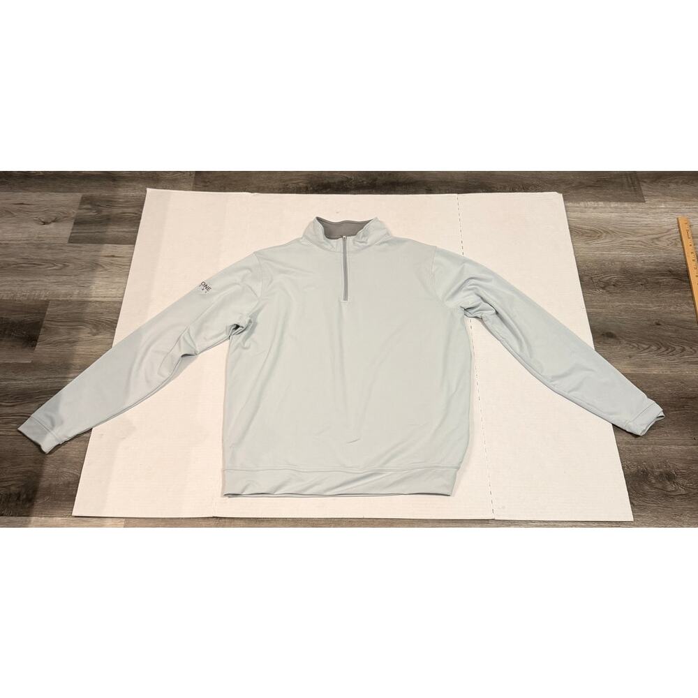 Peter Millar Quarter Zip Pullover Mens Large Blue Performance Golf Keystone